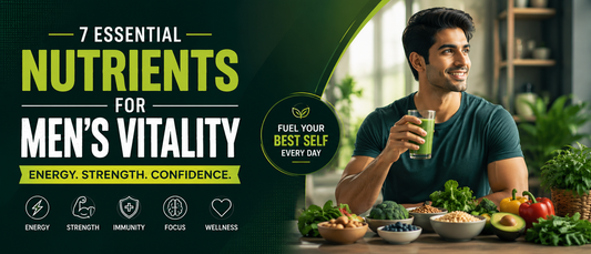 Indian man enjoying a healthy breakfast rich in nutrients for men's vitality.