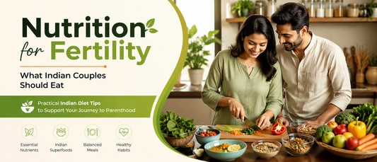 Nutrition for fertility Indian couple preparing a balanced preconception meal  