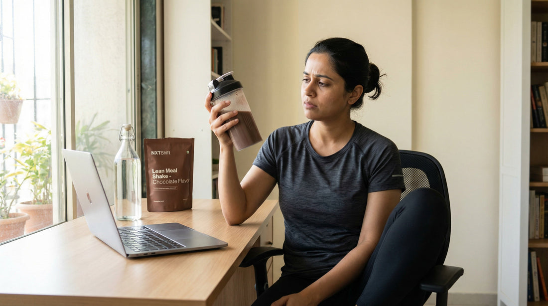 NXTShift Lean Meal Shake review 2026 Indian user testing meal replacement shake at home