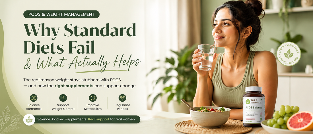 Indian woman following a healthy lifestyle while exploring PCOS weight loss supplements for weight management.