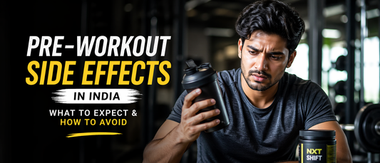 Indian gym beginner experiencing pre workout side effects like jitters and confusion