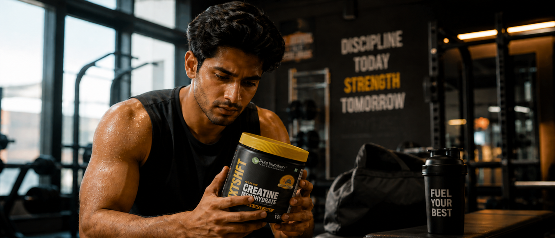 Pre workout supplement guide India athlete checking ingredients before workout