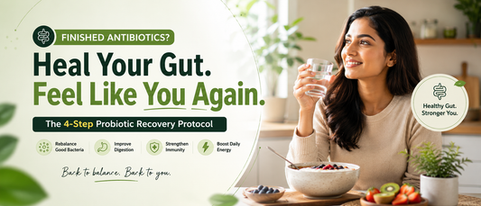 Indian woman enjoying a healthy breakfast during probiotic after antibiotics gut recovery.
