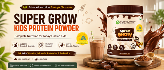 Protein rich foods vs protein supplements for kids with Indian parent and child at breakfast