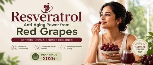 Indian adults enjoying a healthy lifestyle with red grapes representing resveratrol benefits for healthy aging.