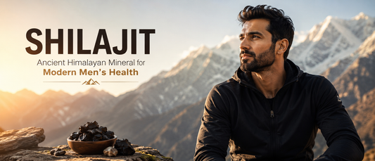 Healthy Indian man demonstrating the benefits of Himalayan Shilajit for men's energy, vitality, stamina and overall wellness