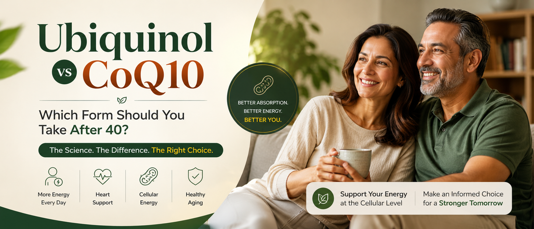 Healthy Indian adults over 40 learning about ubiquinol supplement options for energy and healthy aging.