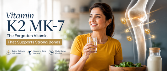 Vitamin K2 MK-7 supporting bone health and calcium utilization in adults