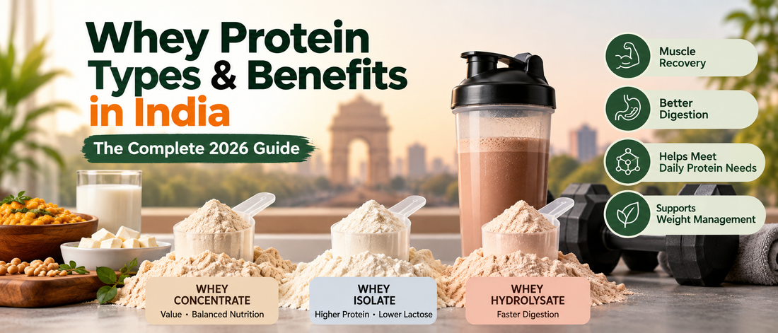 Whey protein types and benefits in India: concentrate, isolate and hydrolysate comparison