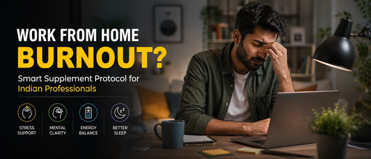 Indian professional experiencing work from home burnout and mental fatigue while working remotely