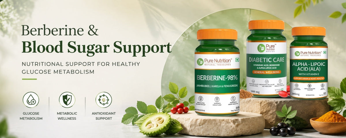 Pure Nutrition berberine and blood sugar support supplements