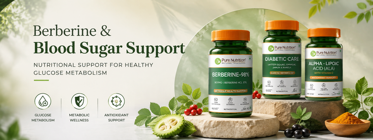 Pure Nutrition berberine and blood sugar support supplements