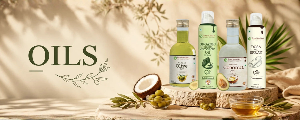 Cold pressed oils collection by Pure Nutrition