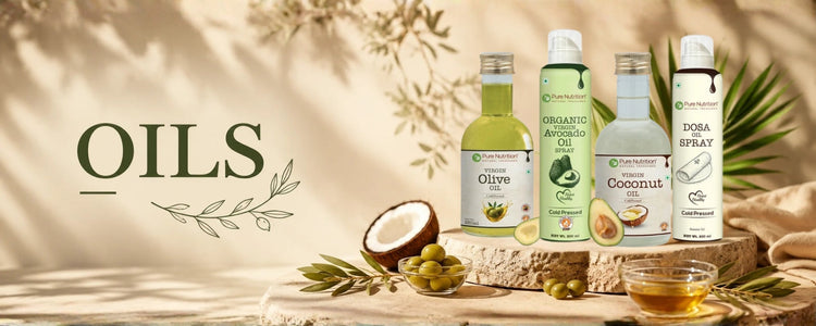 Cold pressed oils collection by Pure Nutrition