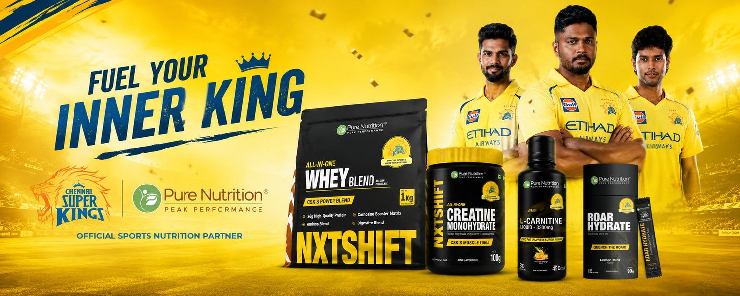 Cricket sports nutrition supplements with Pure Nutrition and CSK partnership