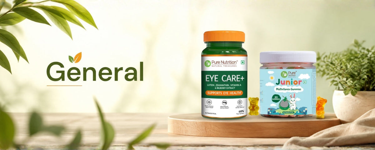 Pure Nutrition General wellness collection with Eye Care+ and Junior Multivitamin Gummies