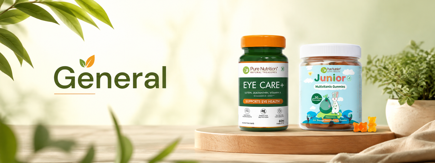 Pure Nutrition General wellness collection with Eye Care+ and Junior Multivitamin Gummies