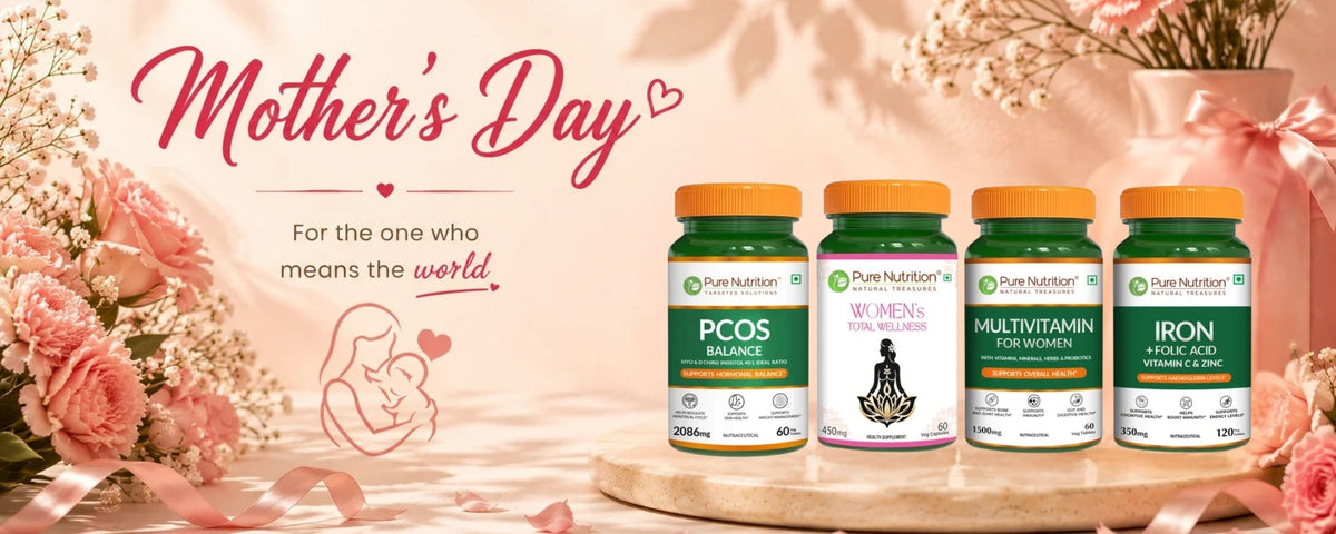 Mother's Day wellness gifts and women's health supplements by pure nutrition