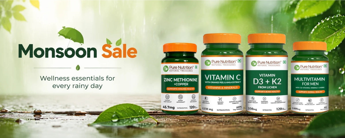 Pure Nutrition Monsoon Sale wellness supplements banner