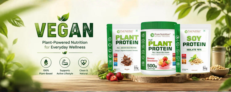 Vegan plant protein supplements by Pure Nutrition
