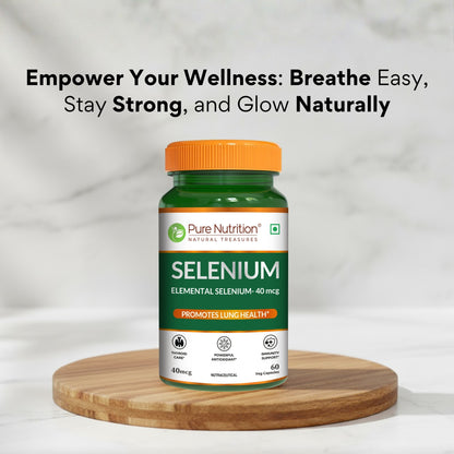 Selenium Supplement – 60 Veg Capsules for Immunity & Wellness