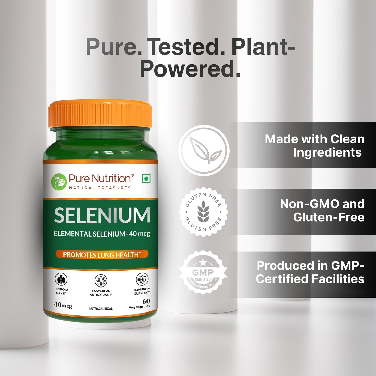 Selenium Supplement – 60 Veg Capsules for Immunity & Wellness