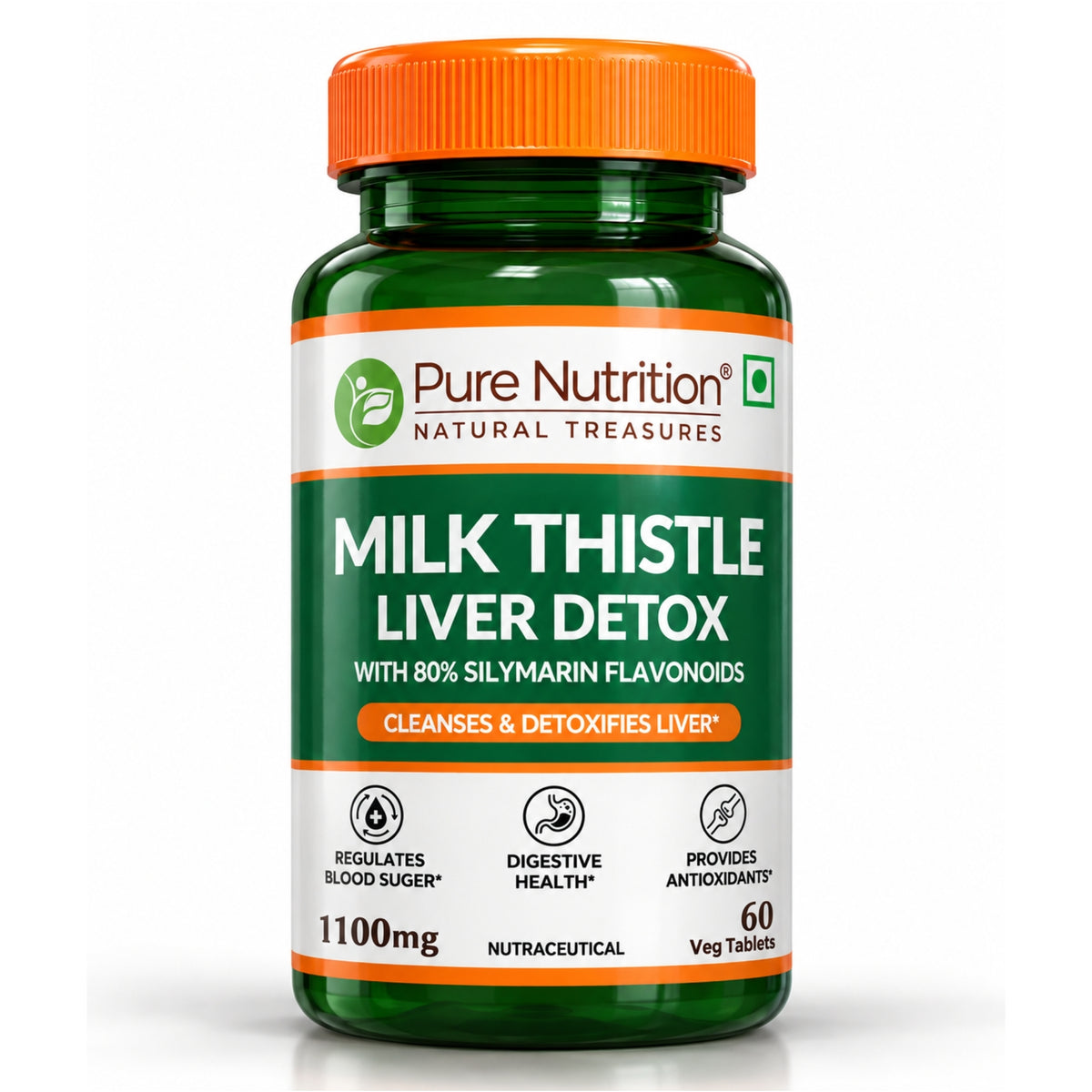Liver Cleanse Supplements with Milk Thistle |Veg Tablets for Detox