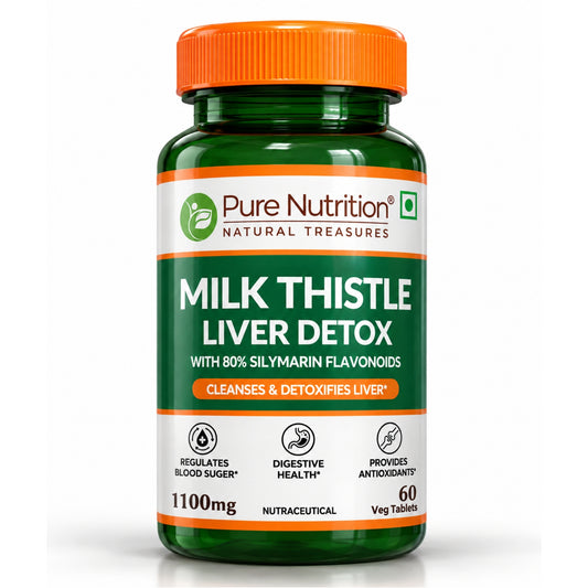 Liver Cleanse Supplements with Milk Thistle |Veg Tablets for Detox