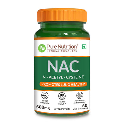 NAC 600mg | N-Acetyl Cysteine Capsules | Antioxidant Support Formula