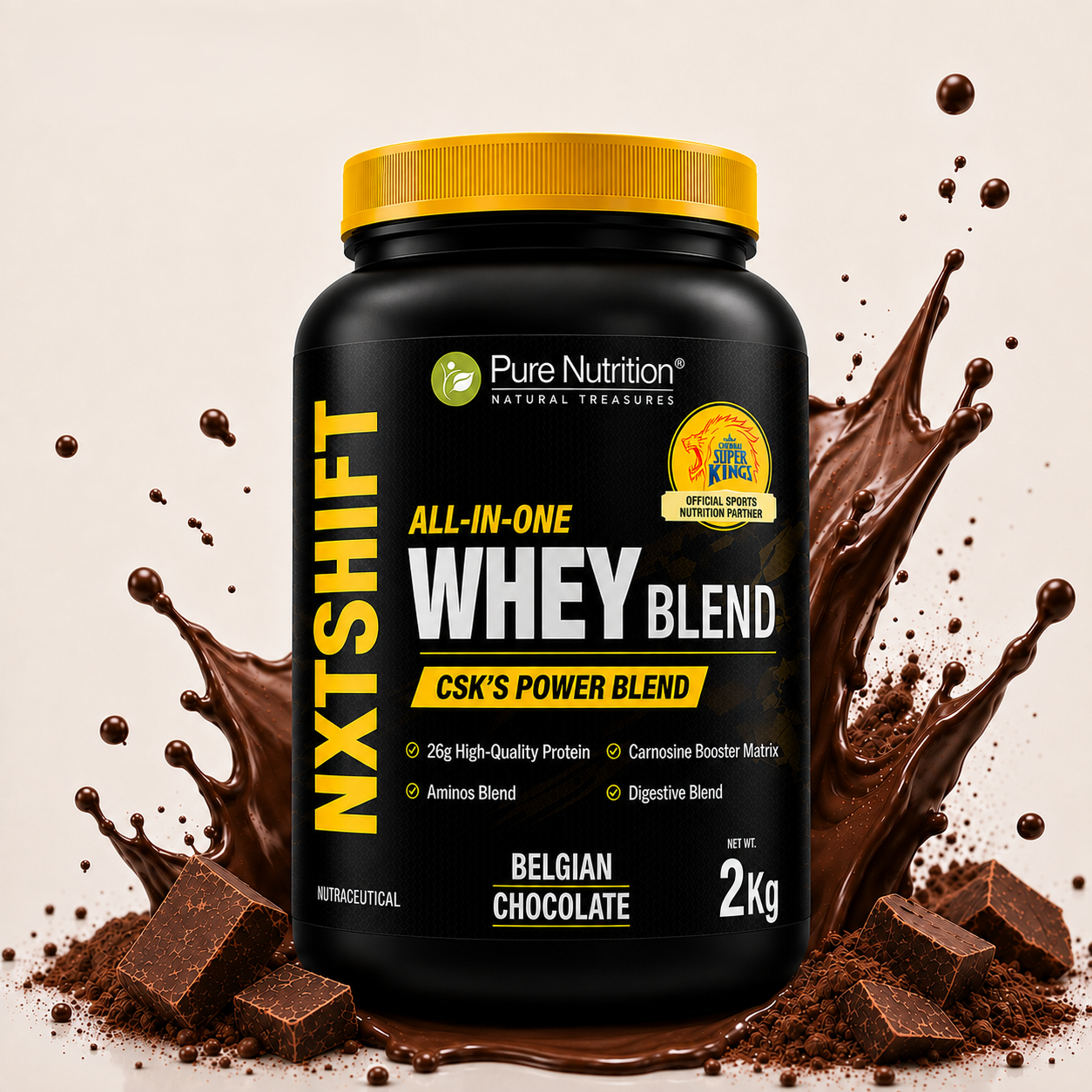 NXTShift All-in-One Whey Protein Blend – 26g Protein | 2kg Pack