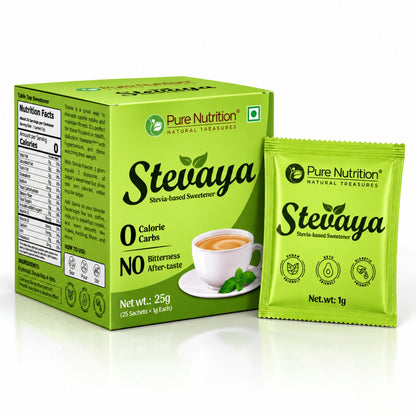 Steviya – Stevia-Based Sweetener, 25g (25 Sachets)