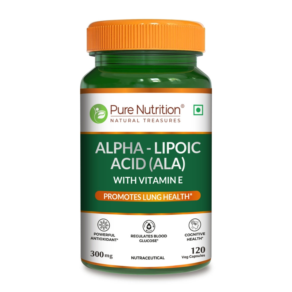 Alpha Lipoic Acid (ALA) 300 mg with Vitamin E | 120 Veg Capsules
