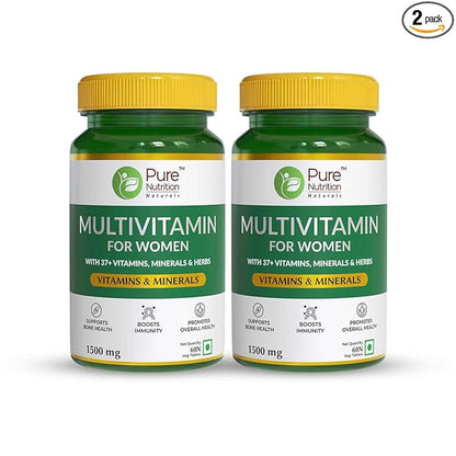 Multivitamin for Women 1500mg - 30 Vegetarian Tablets | 37+ Vitamins, Minerals, and Herbs for Overall Wellness