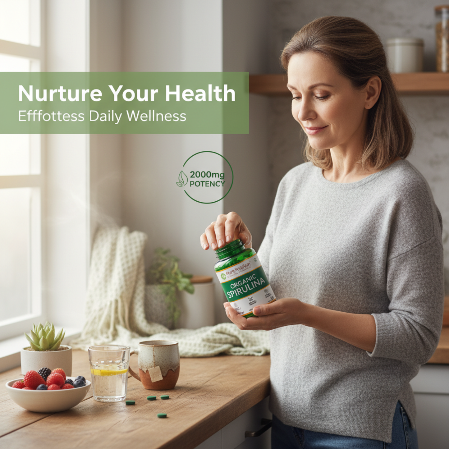 Spirulina Vegetarian Tablets – 180 Tablets