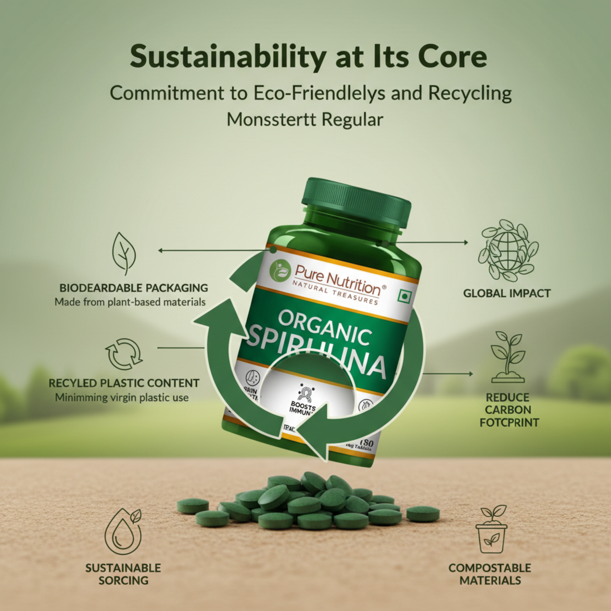 Spirulina Vegetarian Tablets – 180 Tablets