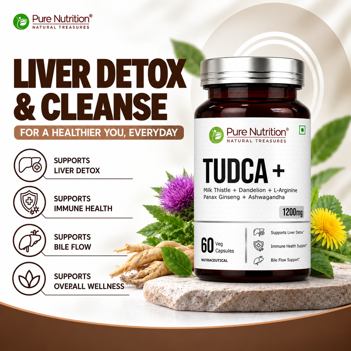 TUDCA+ Liver Health Support  TUDCA & Milk Thistle | Liver Detox & Wellness