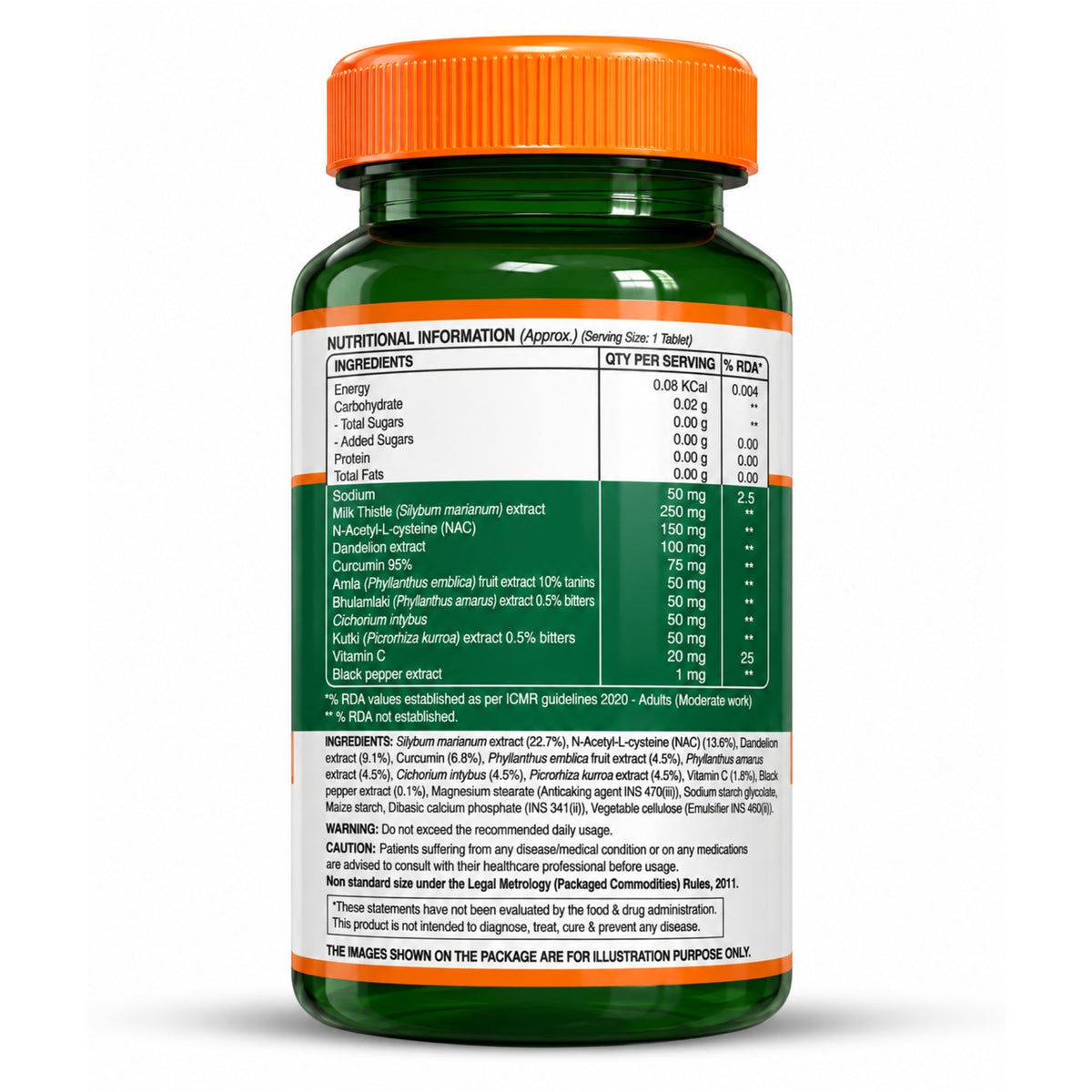 Liver Cleanse Supplements with Milk Thistle |Veg Tablets for Detox