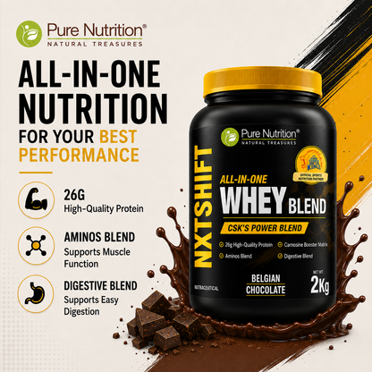 NXTShift All-in-One Whey Protein Blend – 26g Protein | 2kg Pack