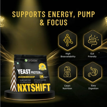 Pure Nutrition NXTShift Yeast Protein Powder 1kg | Plant-Based Protein with Essential Amino Acids
