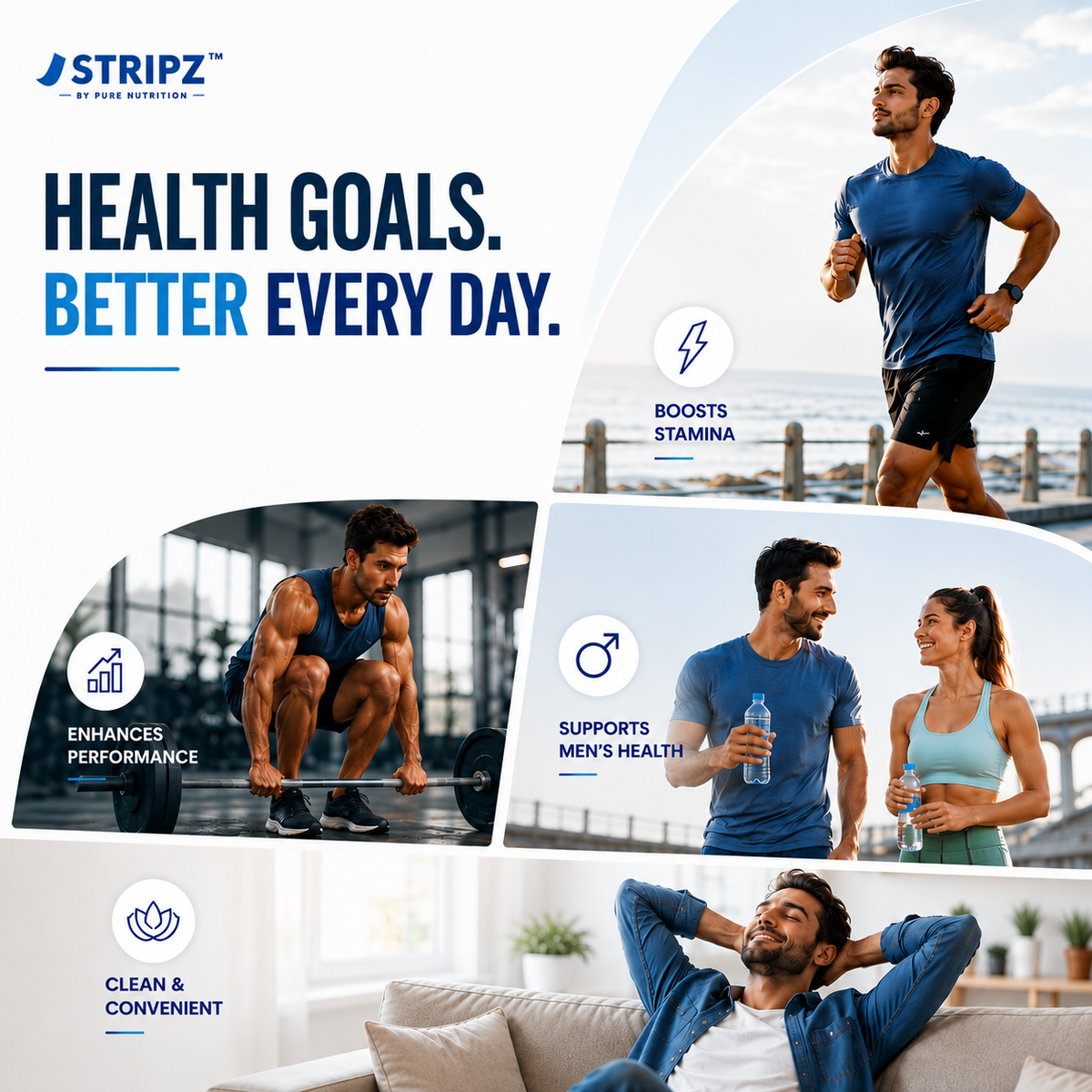 Stripz Max Perform-50mg Oral Thin Strips | Peppermint Flavour