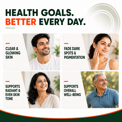 Glutathione 500mg with Vitamin C & Saffron | Effervescent Tablets for Skin Glow