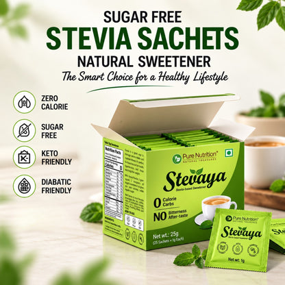 Steviya – Stevia-Based Sweetener, 25g (25 Sachets)