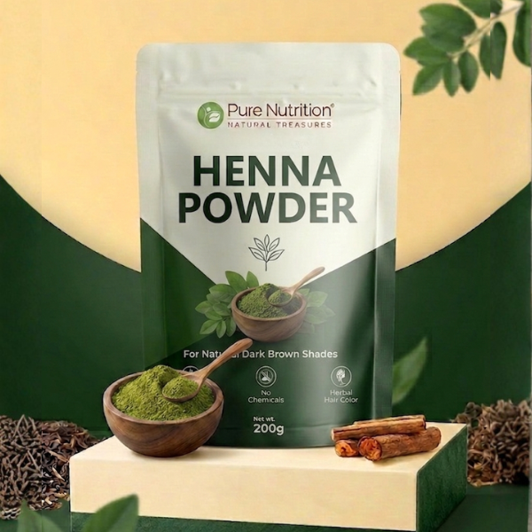 Pure Nutrition Henna Powder for Natural Hair Coloring | Herbal Hair Care