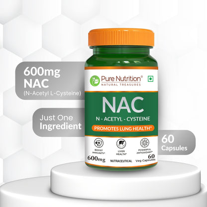 NAC 600mg | N-Acetyl Cysteine Capsules | Antioxidant Support Formula