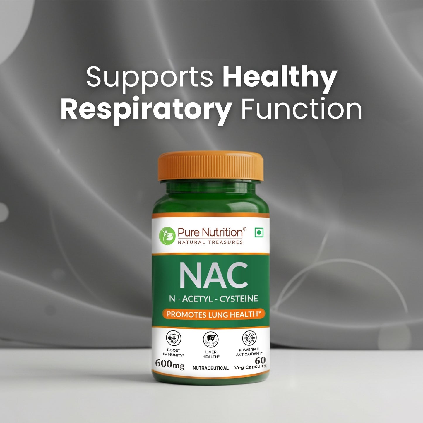 NAC 600mg | N-Acetyl Cysteine Capsules | Antioxidant Support Formula