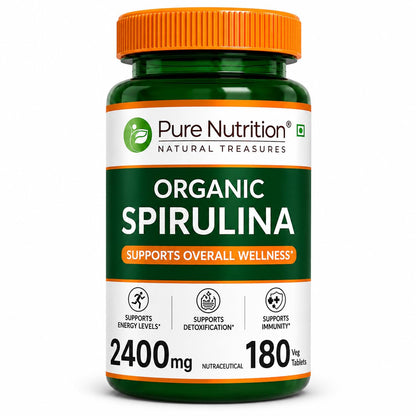 Spirulina Vegetarian Tablets  180 Count | Immunity, Energy & Superfood Nutrition