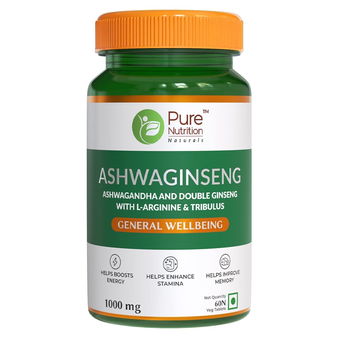 Ashwaginseng 60 Tabs– Energy & Stamina Booster with Ashwagandha, Ginseng & Herbal Extracts