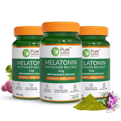 Melatonin 5mg Sustained Release - Supports Sleep Cycle & Wellbeing (60 Tablets)