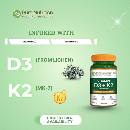 Pure Nutrition Vitamin D3 + K2