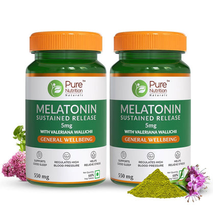 Melatonin 5mg Sustained Release - Supports Sleep Cycle & Wellbeing (60 Tablets)